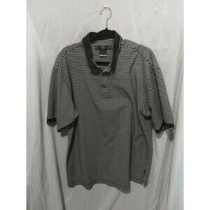 Nike Golf Polo Shirt Dri- Fit Navy Blue And White Stripes Men X Large